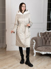 ⇆ Reversible Faux Alpaca Satin Hooded Coat