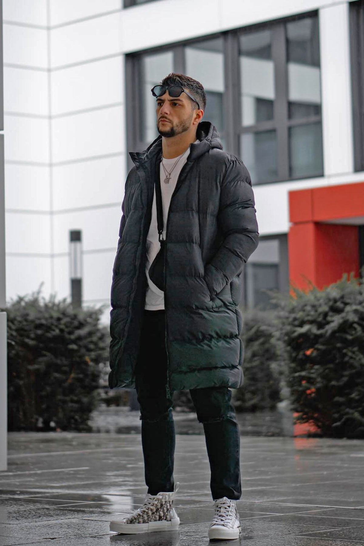 Jaden Long Puffer Jacket - Black