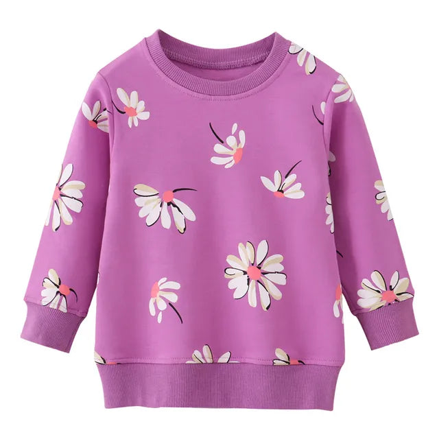 Cocoa Yacht Club White Flower Purple Sweatshirt