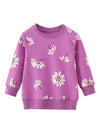 Cocoa Yacht Club White Flower Purple Sweatshirt