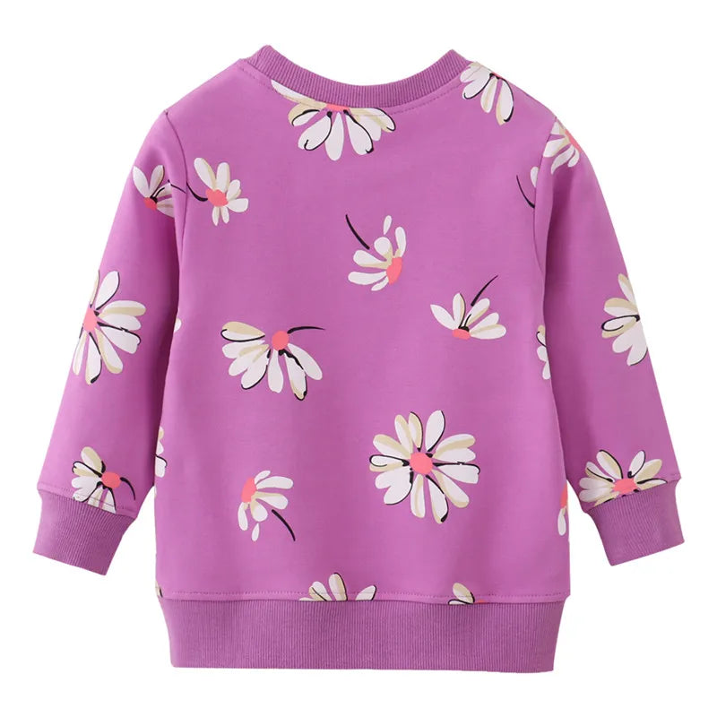 Cocoa Yacht Club White Flower Purple Sweatshirt