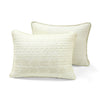 King size Scandinavian Chevron Ivory Reversible Cotton Quilt Set