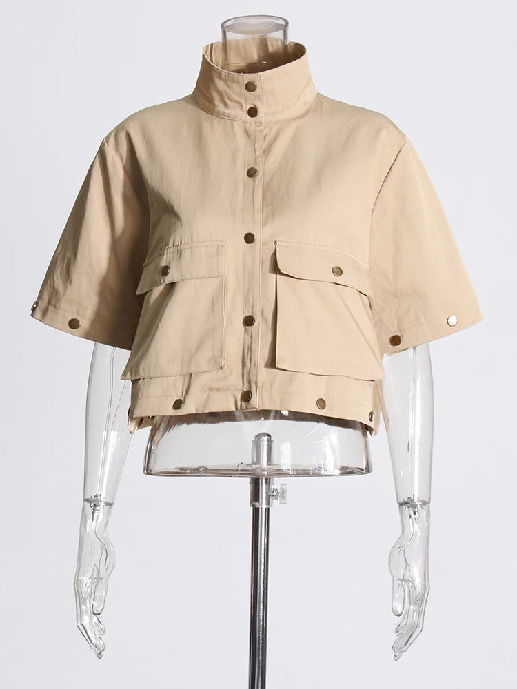 Cocoa Yacht Club Khaki Single Breasted Coat