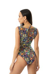 SALE SNAKE SLEEVELESS SWIMSUIT