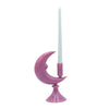 Lilac Crescent Moon Candle Holder - Pair