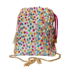 LV Murakami Monogram Vintage Silk Scarf Drawstring Crossbody Bag