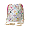 LV Murakami Monogram Vintage Silk Scarf Drawstring Crossbody Bag