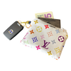 LV Murakami Monogram Vintage Silk Scarf Coffee Run Keychain Bag
