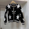 Cocoa Yacht Club Off White Knitted Star Sweater Jacket