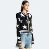 Cocoa Yacht Club Off White Knitted Star Sweater Jacket