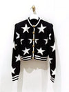 Cocoa Yacht Club Off White Knitted Star Sweater Jacket