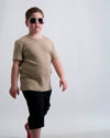 Almond Ribbed Crewneck