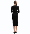 V-Neck Fitted Maternity Maxi Sweater Dress