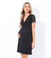 Maternity Nursing Dress with Lace Sleeves