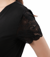 Maternity Nursing Dress with Lace Sleeves