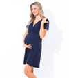 Maternity Nursing Dress with Lace Sleeves
