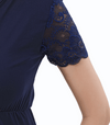Maternity Nursing Dress with Lace Sleeves