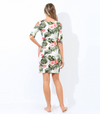 Floral Cold Shoulder Fitted Dress