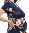Floral Hi-Low Maternity Maxi Dress