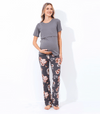 Bump Friendly Nursing Pajama Set Colored