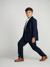 Navy Plaid Windowpane Dress Blazer