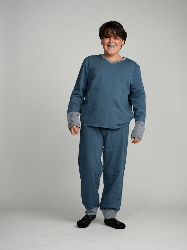 Sapphire Cuffed Pajamas