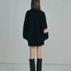 Cocoa Yacht Club Mohair Black Rainbow Star Sweater