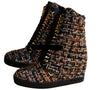 Cocoa Yacht Club Multicolor Canvas Platform Casual Ankle Booties