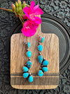 Corrales Authentic Blue Ridge Turquoise Earrings