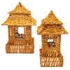 Natural Rattan Pagoda Set - Pair of Small