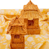 Natural Rattan Pagoda Set - Pair of Small