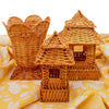 Natural Rattan Pagoda Set - Pair of Small