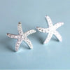 Cocoa Yacht Club Sterling Silver Crystal Starfish Earrings