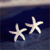 Cocoa Yacht Club Sterling Silver Crystal Starfish Earrings