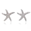 Cocoa Yacht Club Sterling Silver Crystal Starfish Earrings