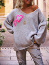 Cocoa Yacht Club Heart Oversized Sweater