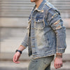 Cocoa Yacht Club Solid Ripped Slim Denim Jacket