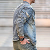 Cocoa Yacht Club Solid Ripped Slim Denim Jacket