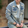 Cocoa Yacht Club Solid Ripped Slim Denim Jacket