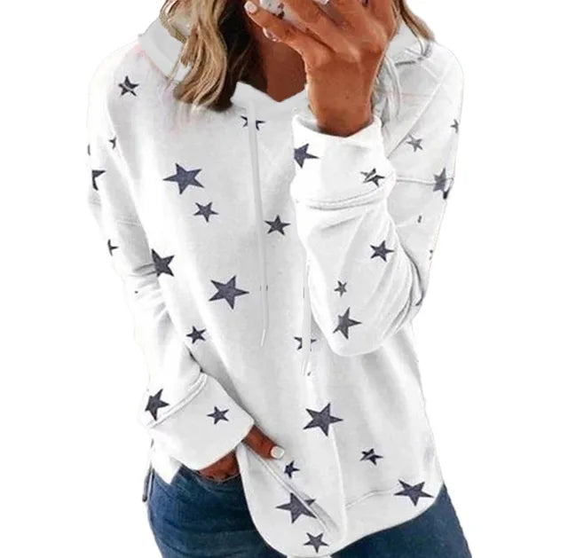 Cocoa Yacht Club Star Print Hooded Sweatshirt