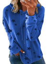 Cocoa Yacht Club Star Print Hooded Sweatshirt