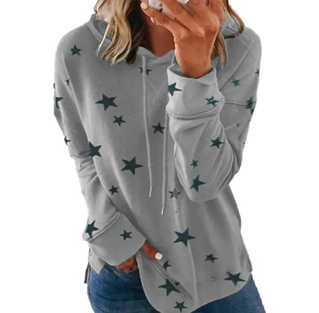 Cocoa Yacht Club Star Print Hooded Sweatshirt