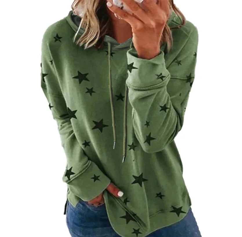 Cocoa Yacht Club Star Print Hooded Sweatshirt