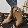 Western Pointed Toe Chunky Heel Martin Boots