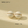 Orange Circle & Chain Stud Earrings