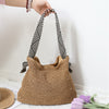 Navy Straw Bag