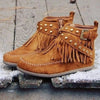 Vintage Suede Short Tassel Boots