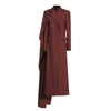 Solid Shawl Long Trench Coat