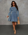 Cocoa Yacht Club Casual Patchwork Denim Dress