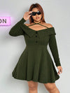 Trendy Winter Off Shoulder Short Dress